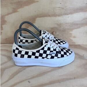 VANS Premium Authentic 44 LX Checkerboard Sneakers White/Black Women's -5- NWOT